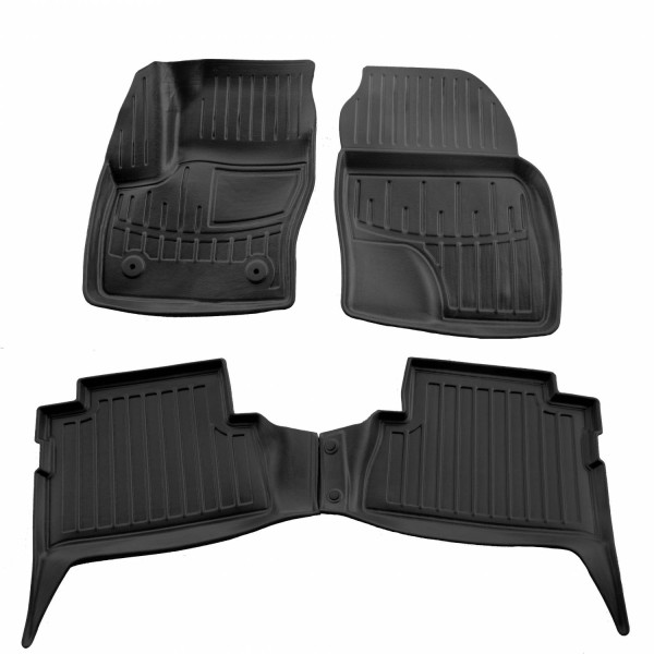 Guminiai 3D kilimėliai FORD C-Max 2010-2019m., 4 pc. (gasoline version) / juoda / 5007284 / paaukštintais kraštais