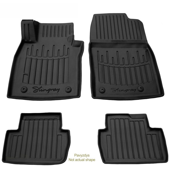 Guminiai 3D kilimėliai HONDA Civic 4D (sedan) 2006-2011m., 4 pc. / juoda / 5008134 / paaukštintais kraštais