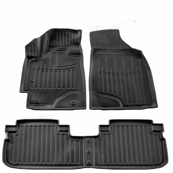 Guminiai 3D kilimėliai TOYOTA Highlander XU40 2008-2013m., 4 pc. / juoda / 5022364 / paaukštintais kraštais