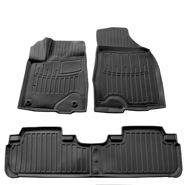 Guminiai 3D kilimėliai TOYOTA Highlander XU50 2013-2019m., 4 pc. / juoda / 5022374 / paaukštintais kraštais