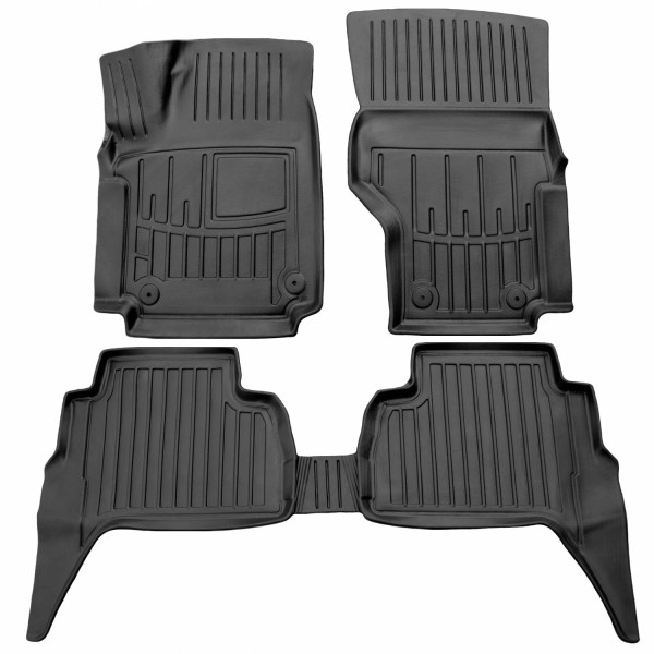 Guminiai 3D kilimėliai VOLKSWAGEN Amarok 2010-2022m., 5 pc. / juoda / 5024415 / paaukštintais kraštais