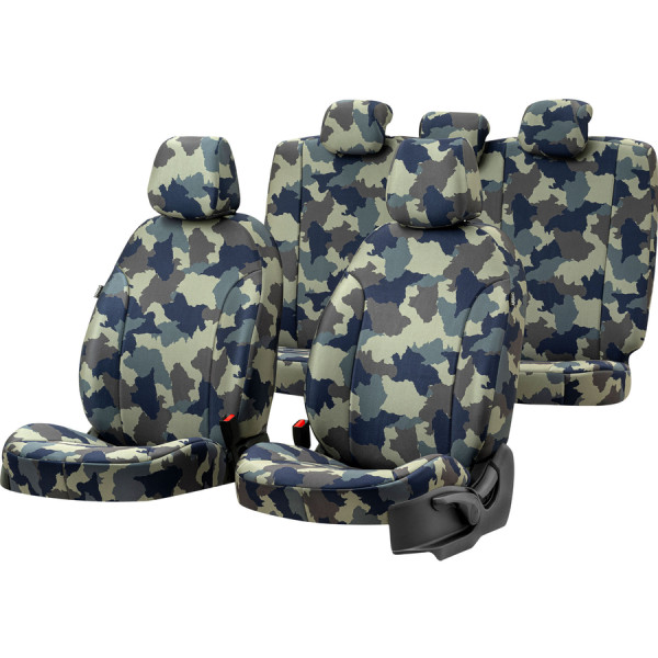 Safari sėdynių užvalkalai (medžiaginiai) Peugeot 5008 II (7 vietų)